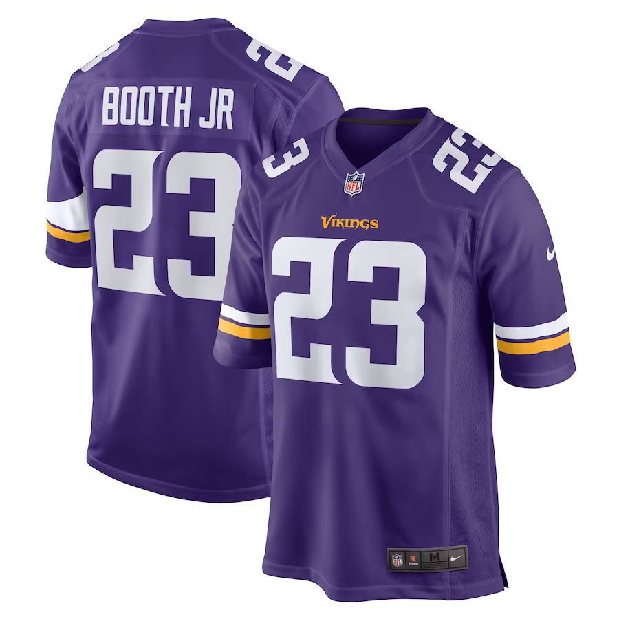 Men Minnesota Vikings #23 Andrew Booth Jr. Nike Purple Player Game NFL Jersey